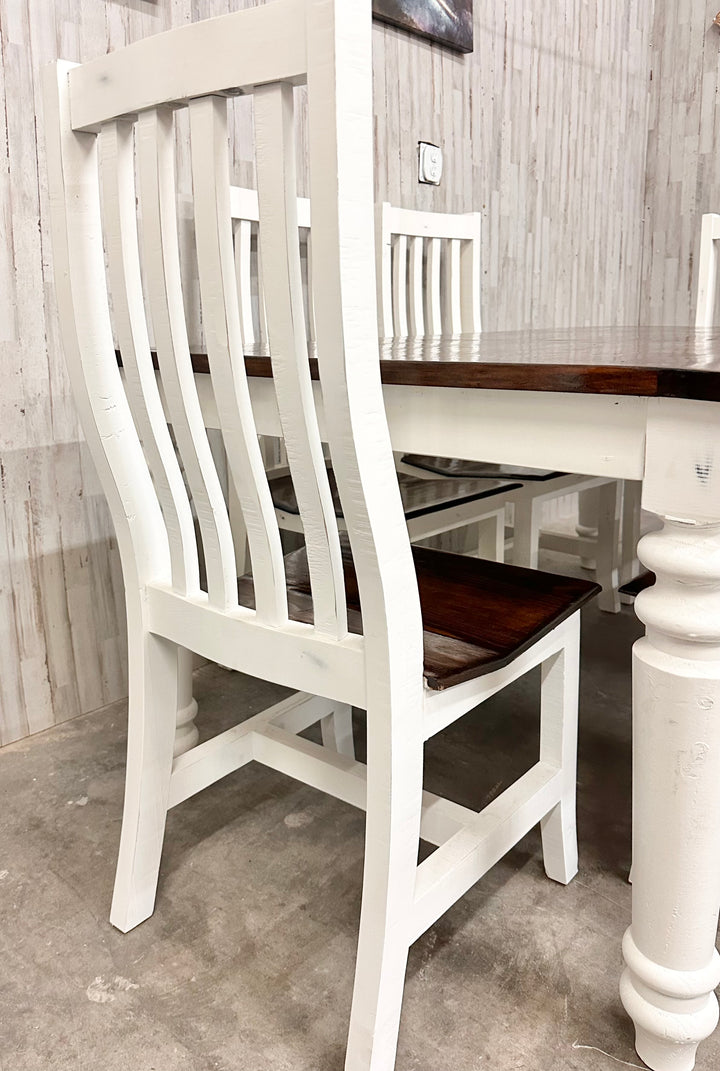 Faye White 7 piece Dining Table Set