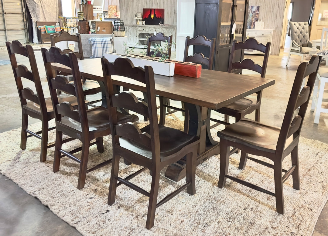 Dexter Tobacco 9 piece Dining Table Set