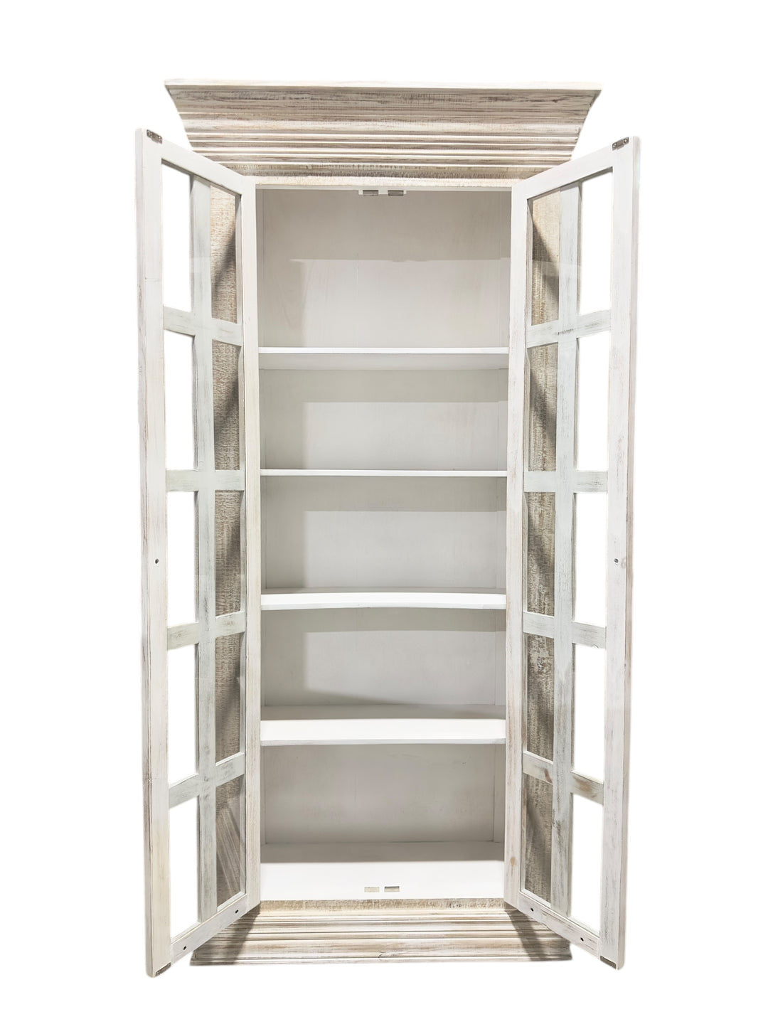 Hampton White Washed Mango Display Cabinet