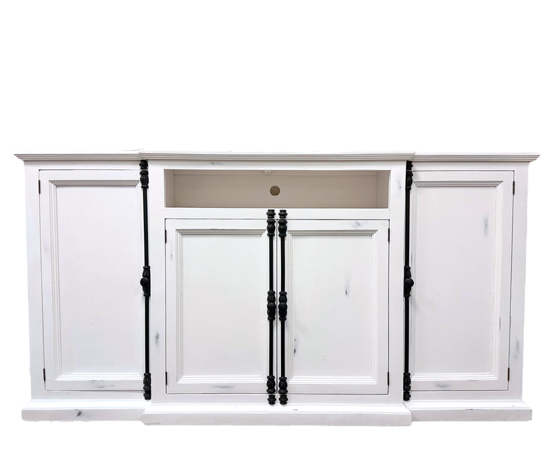 Cameo Breakfront White Large TV Stand