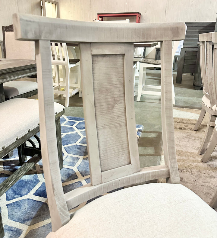 Olivia Extending Gray & Linen 7 piece Dining Table Set