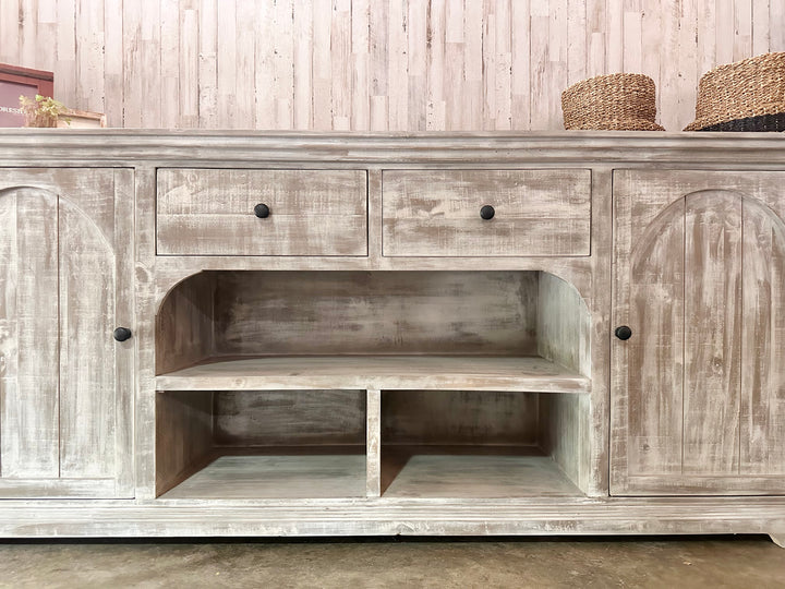 Marcy Weathered Gray TV Stand