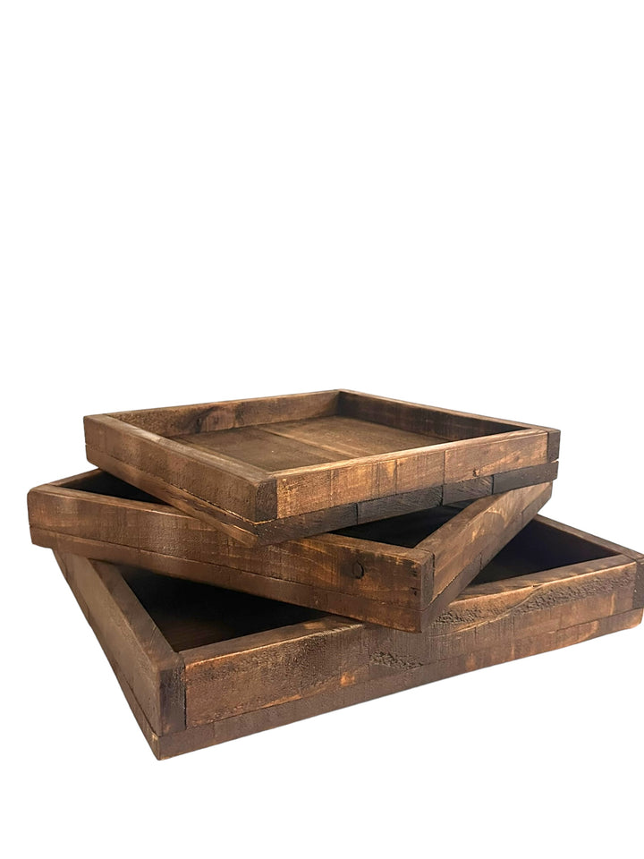 Square Wood Tray