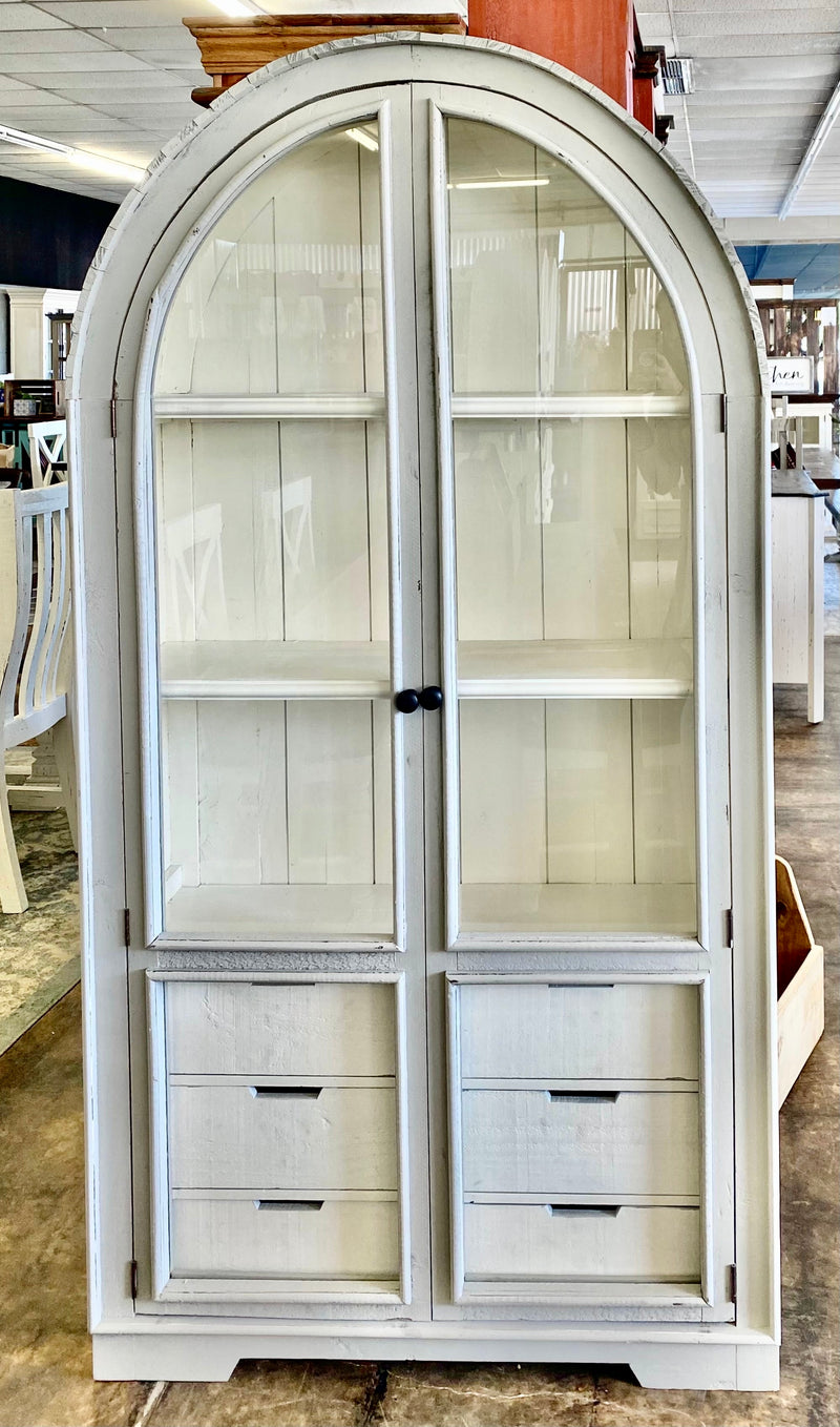 Carly Gray Display Cabinet