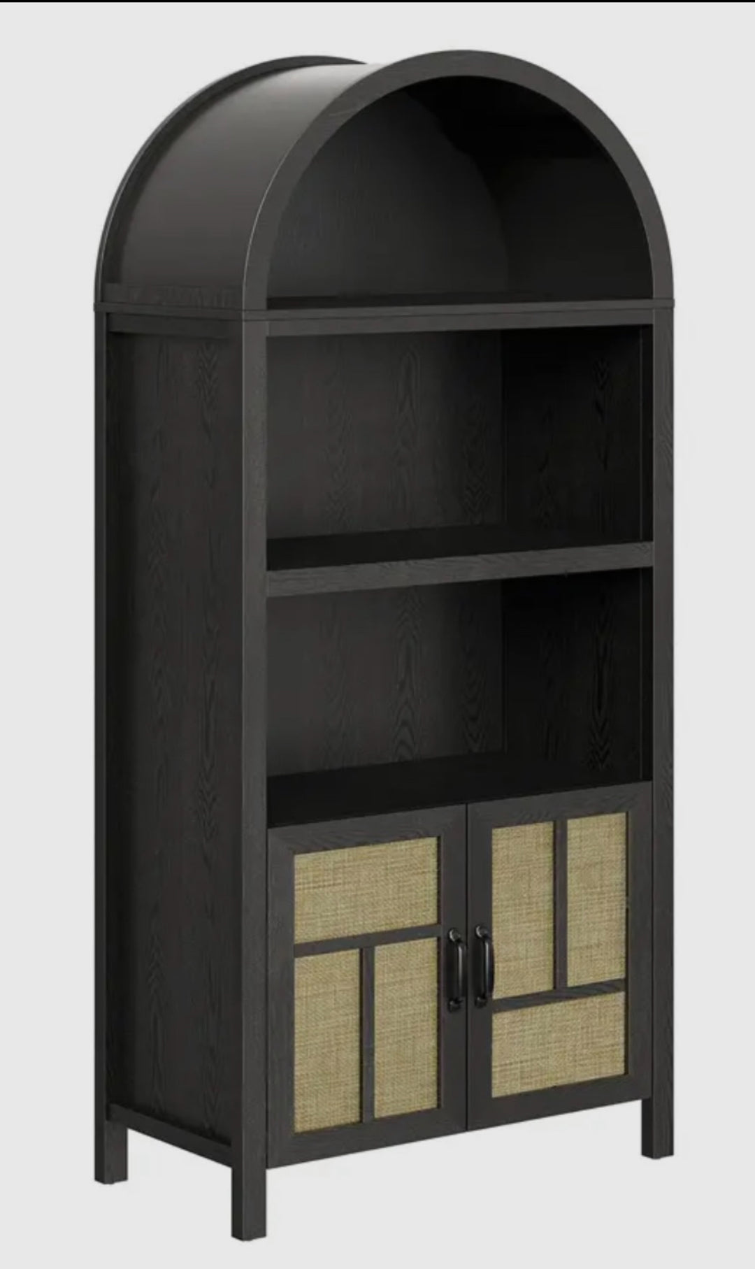 Savannah Black Arched Cabinet