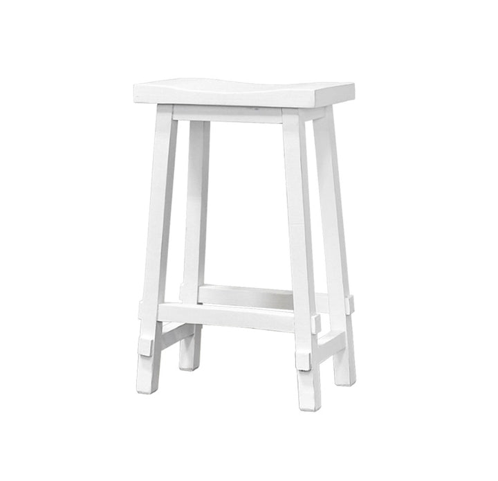 White Saddle Barstool