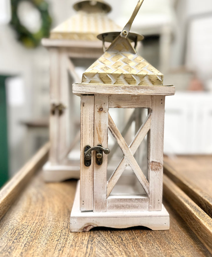 White Washed Lantern