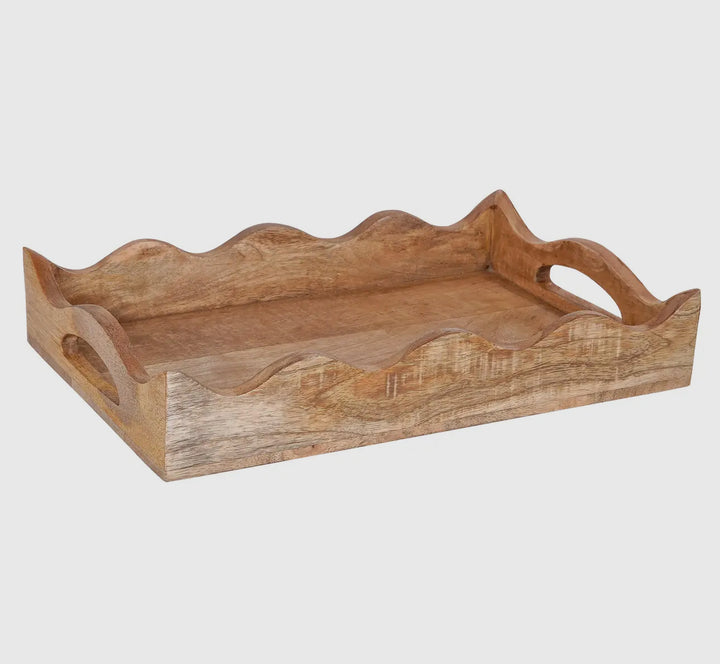 Scallop Mango wood Tray