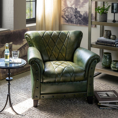 Taylor Green Leather Armchair