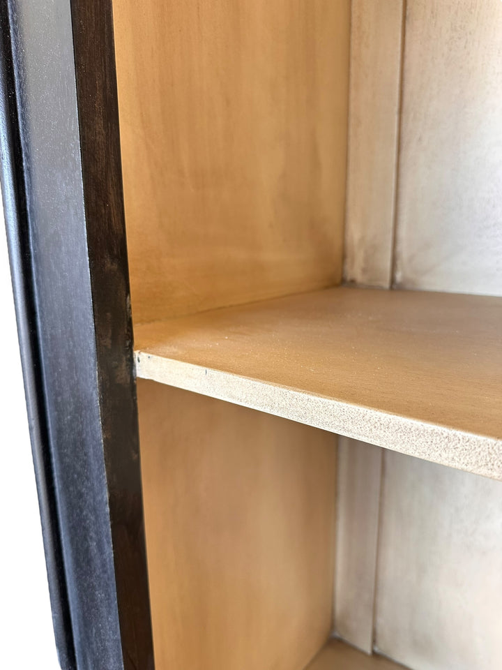 Isabella Black Large Arched Bookcase