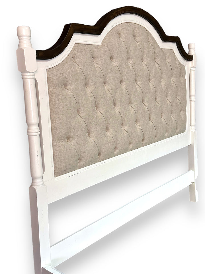 Rosa II White & Linen King Bed