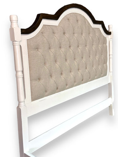 Rosa II White & Linen King Bed