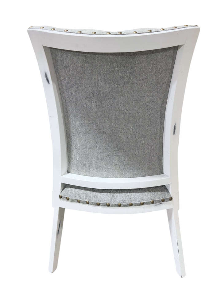 Rita White & Gray Captains Chair