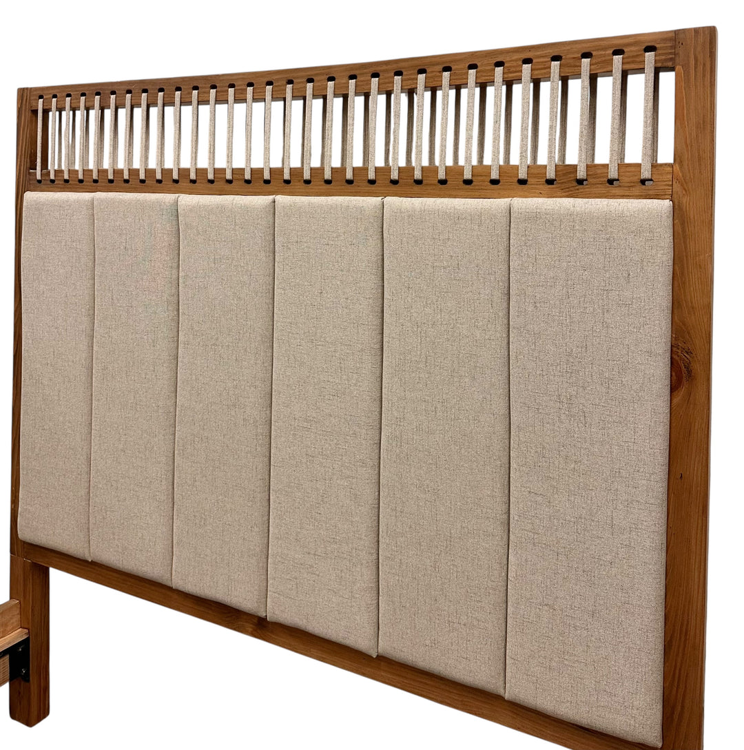 Bernard Upholstered & Wheat Brown Queen Bed