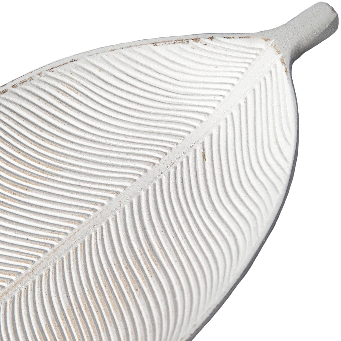 White Long Leaf Wood Tray