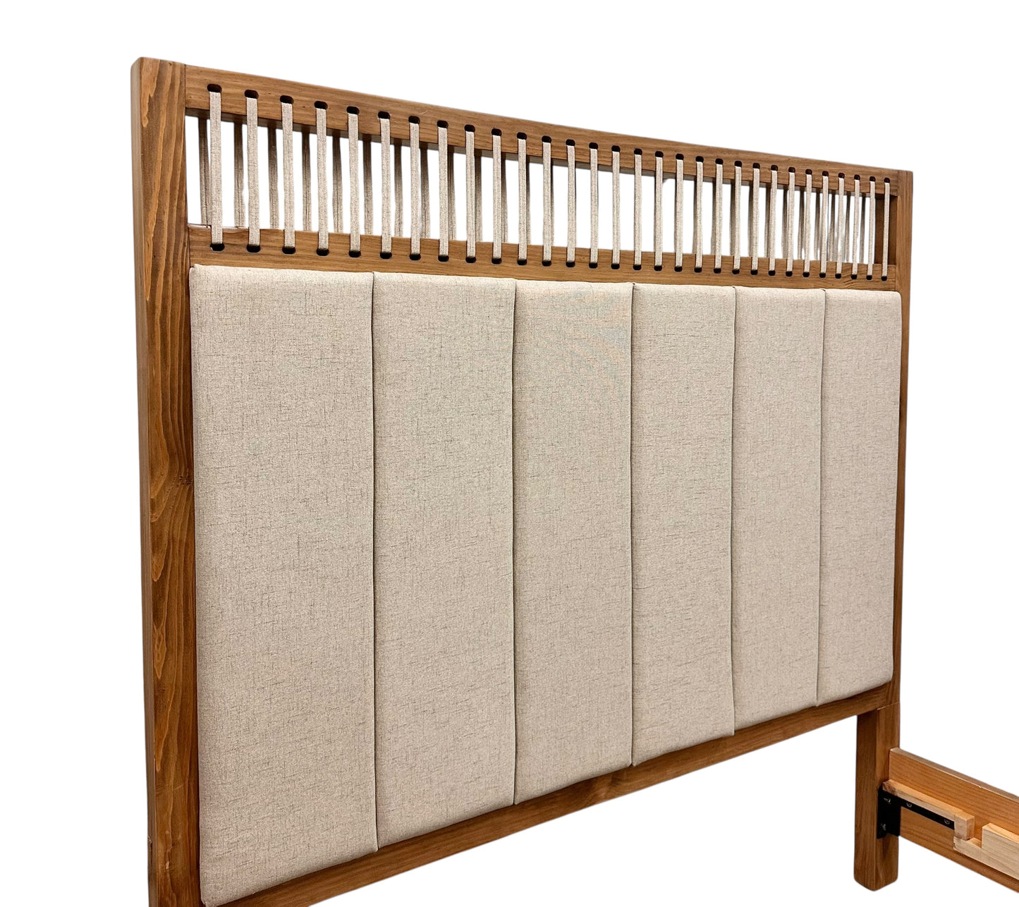 Bernard Upholstered & Wheat Brown Queen Bed