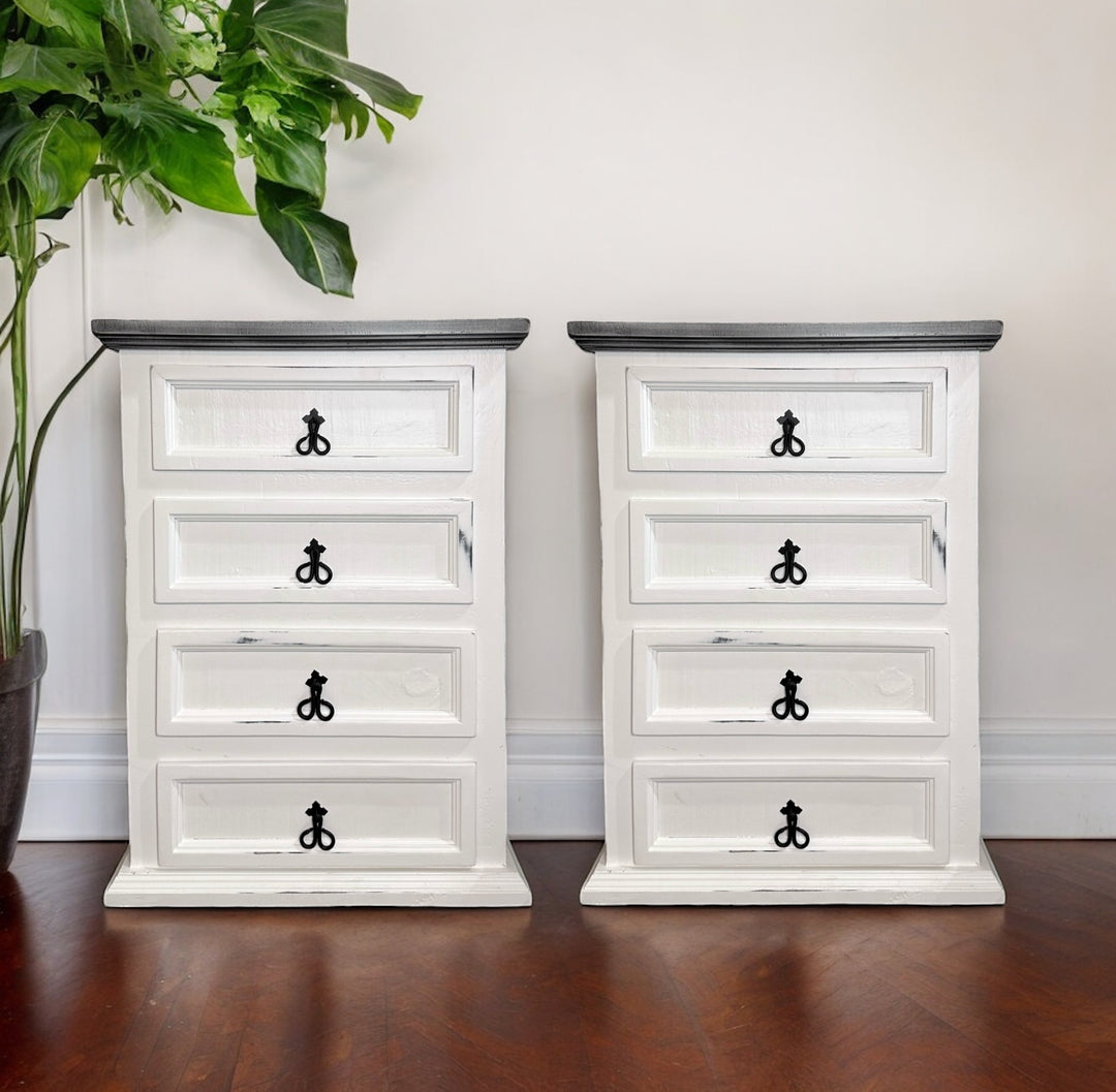 Chloe White Nightstands (pair of 2)