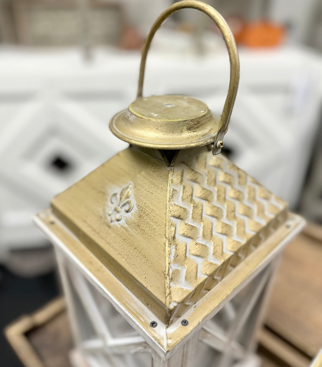 White Washed Lantern