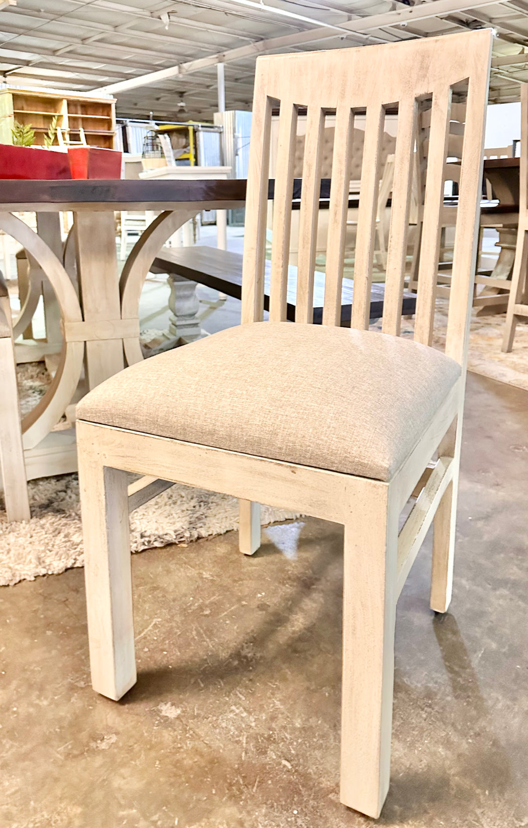 Archie II Ivory & Linen Dining Table Set