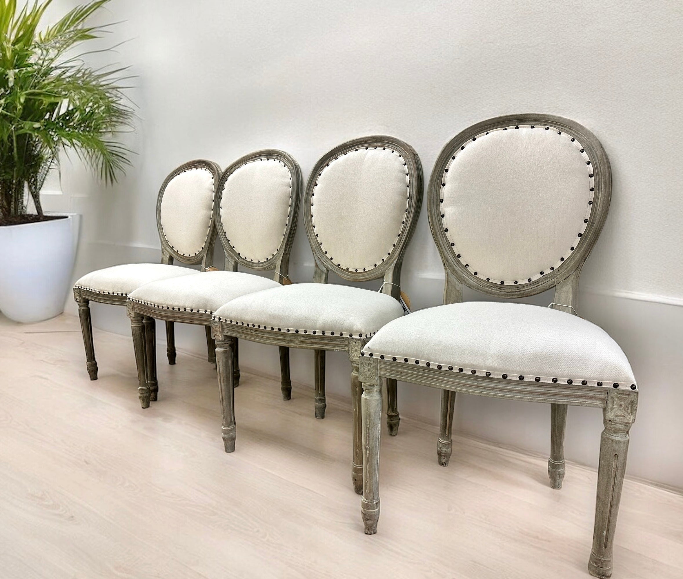 Gray washed dining chairs sale