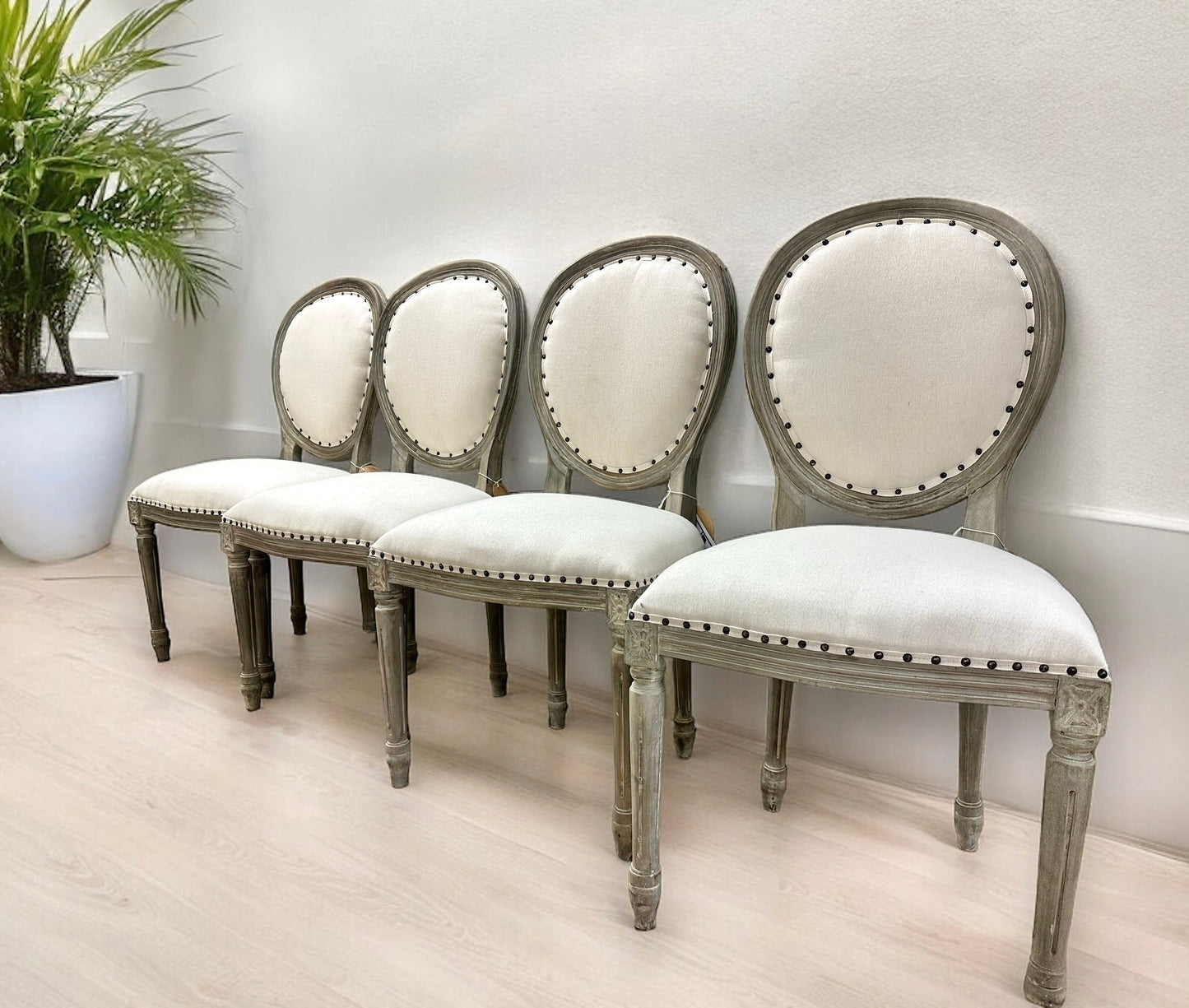 Olivia Gray Washed Mahogany Dining Chairs (set of 4) - Clearance