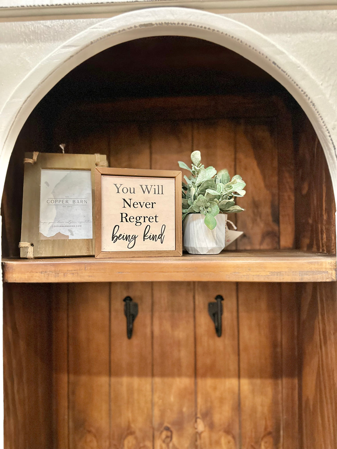 Wren White Small Hall Tree