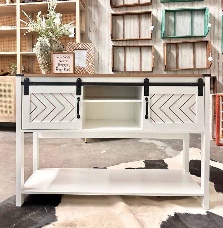 Carlos II White Console Table