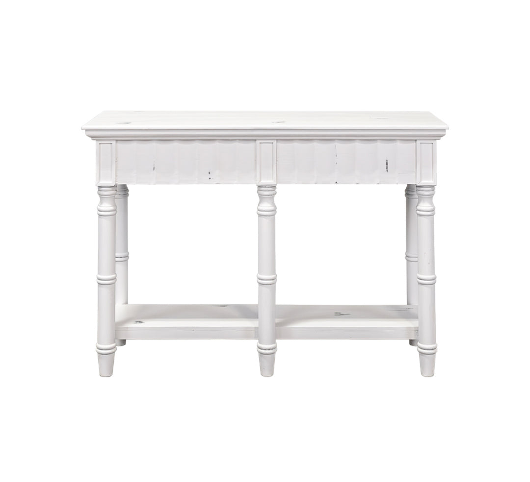 Moby White Accent Table