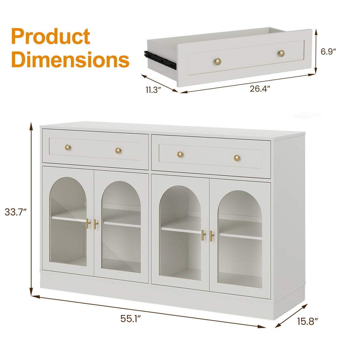 Rowan White Storage Sideboard