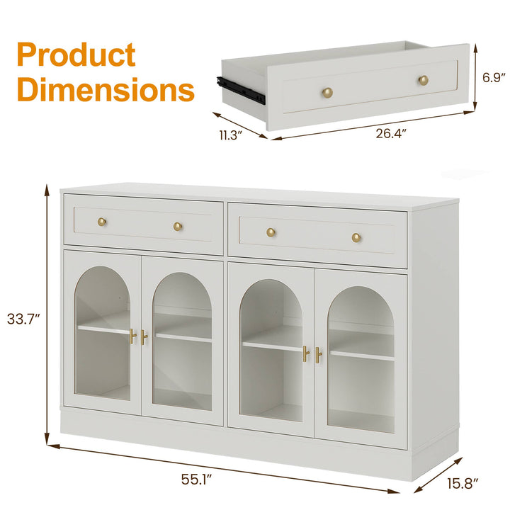 Rowan White Storage Sideboard