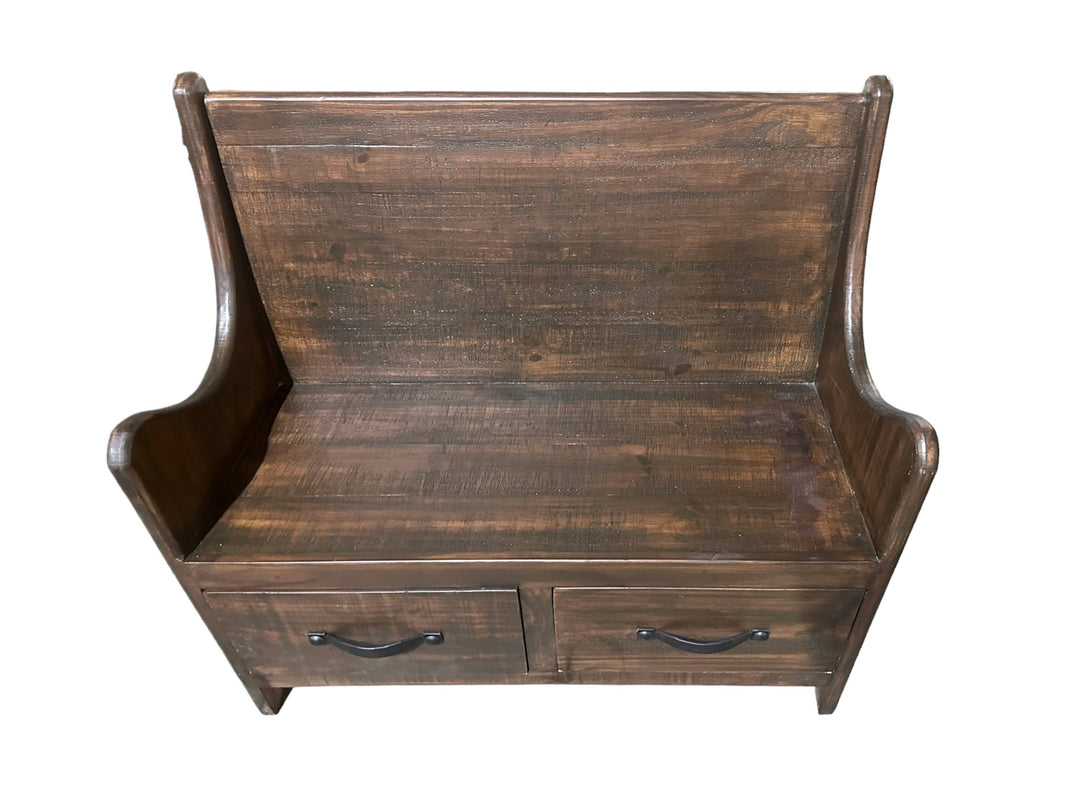 Wade Tobacco Brown Small Church Pew Bench