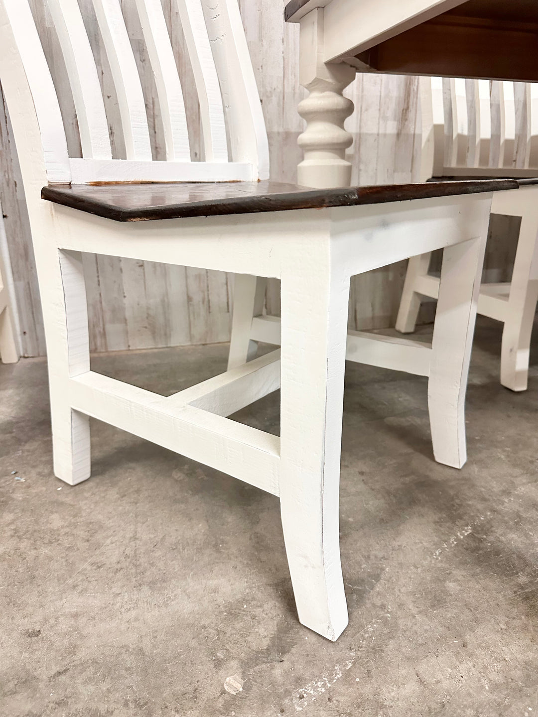 Faye White 7 piece Dining Table Set