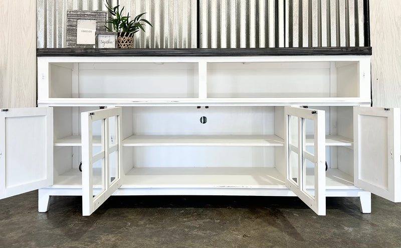 Emily White & Weathered Large TV Stand