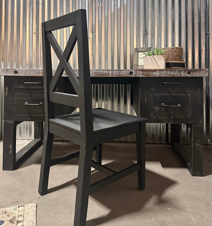 Pittsburgh Black Desk with Chair