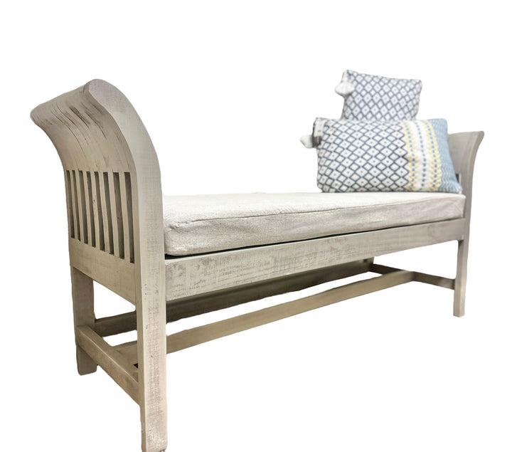 Rita Gray Upholstered Bench