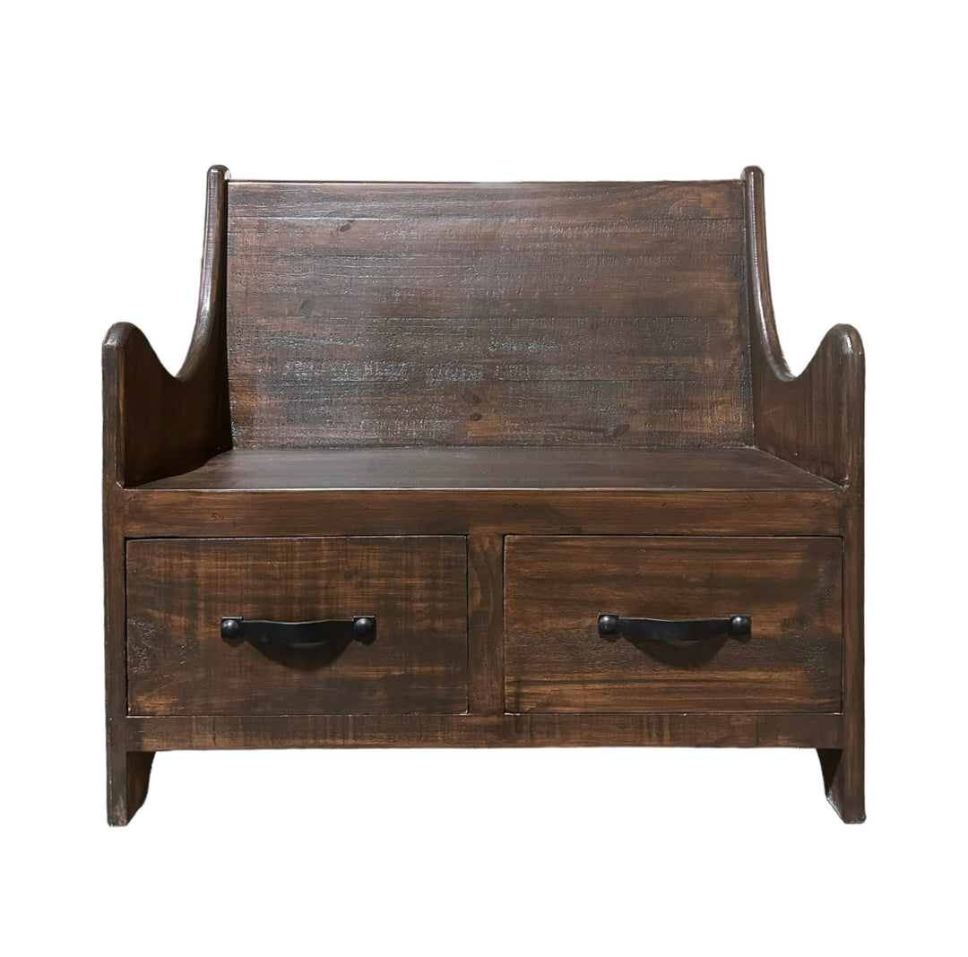 Wade Tobacco Brown Small Church Pew Bench