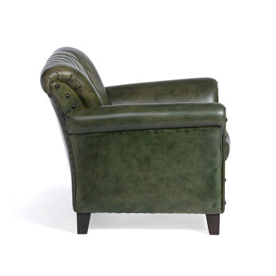 Taylor Green Leather Armchair