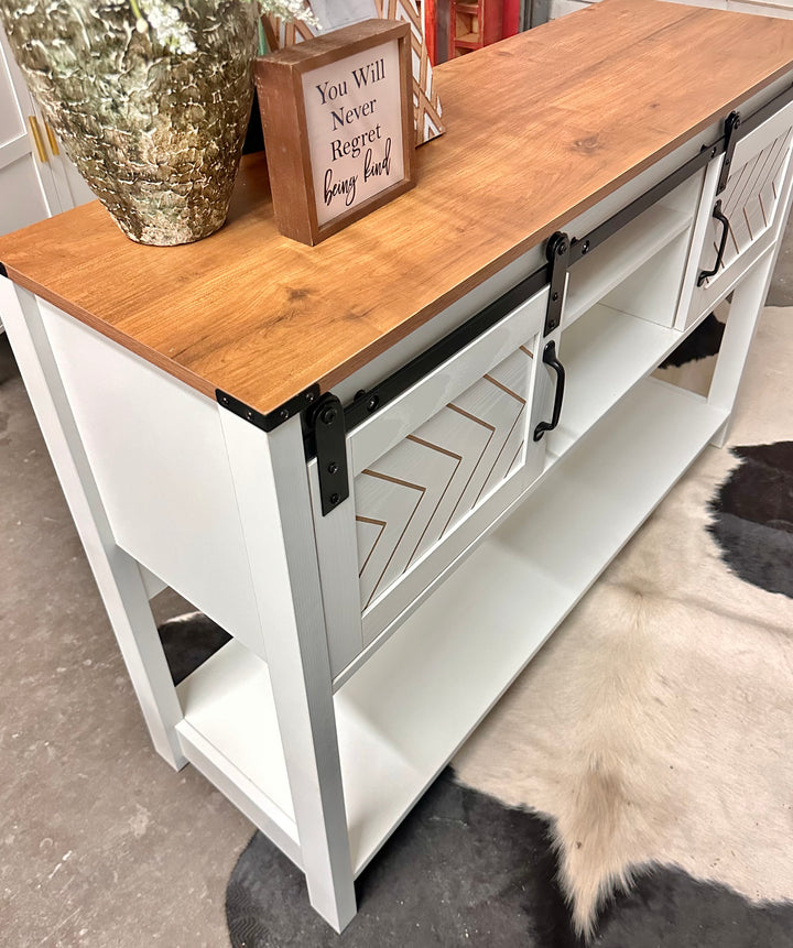 Carlos II White Console Table