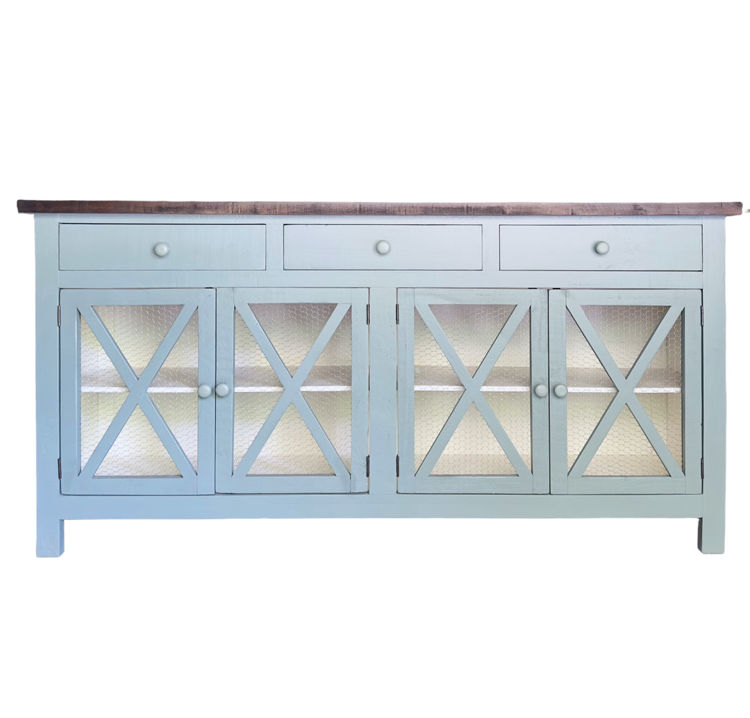 Harrington Beach Blue Console Cabinet