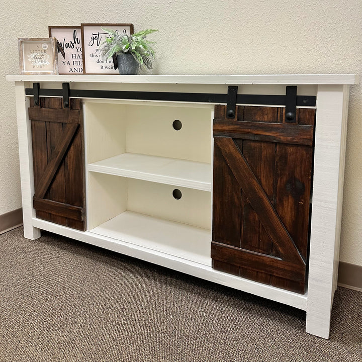 Carlos White & Tobacco TV Stand