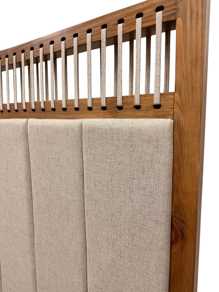 Bernard Upholstered & Wheat Brown Queen Bed