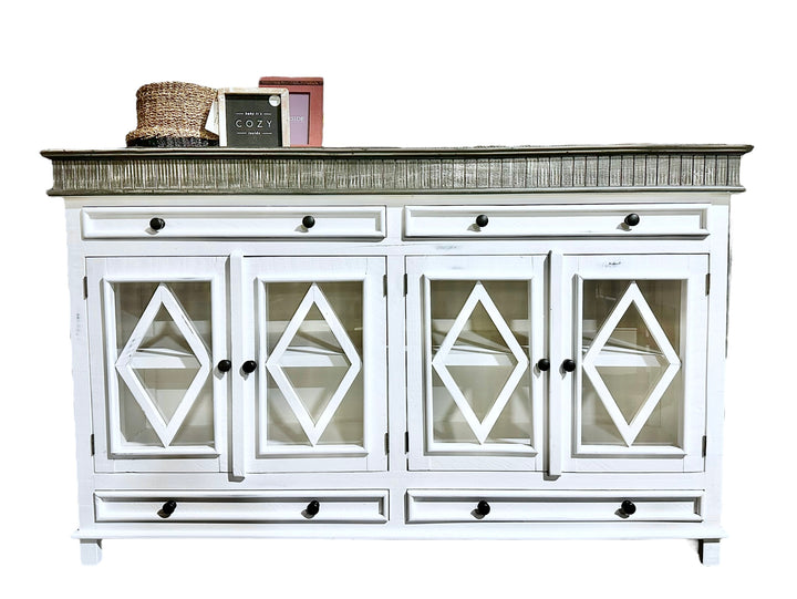 Laughlan White Console Cabinet