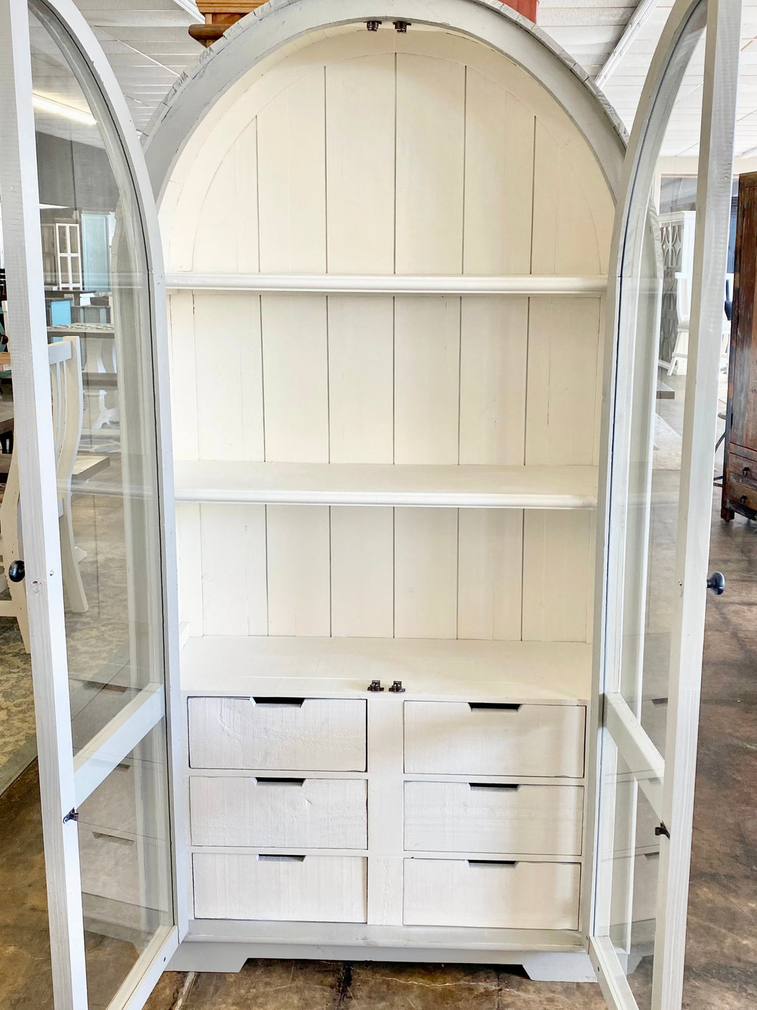 Carly Gray Display Cabinet