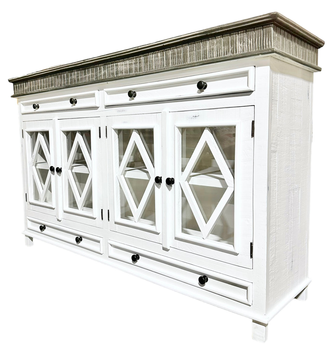 Laughlan White Console Cabinet