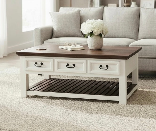 Chloe II White coffee table