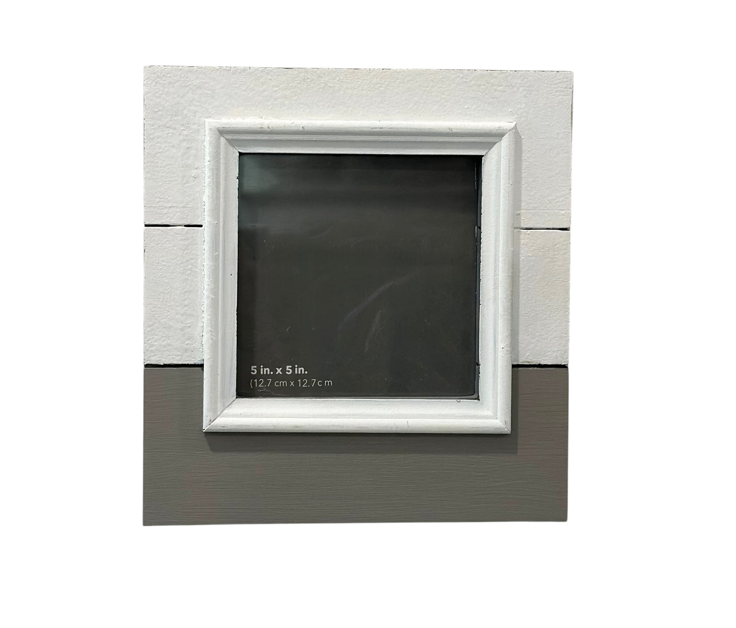 White & Taupe Photo Frame