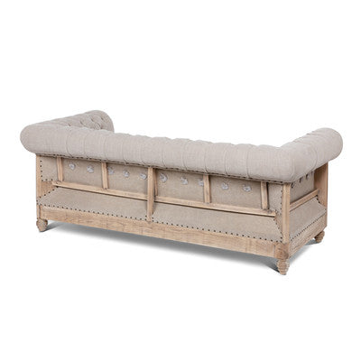 Soho Natural Linen Chesterfield Sofa