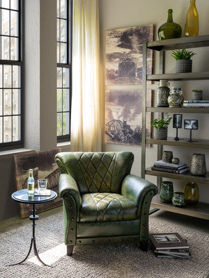 Taylor Green Leather Armchair