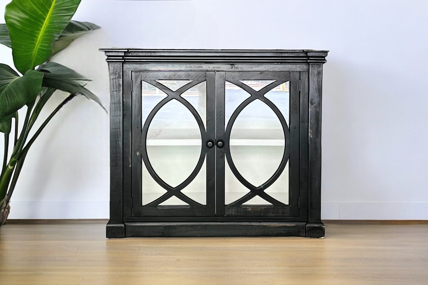 Cameo II Black Small Cabinet