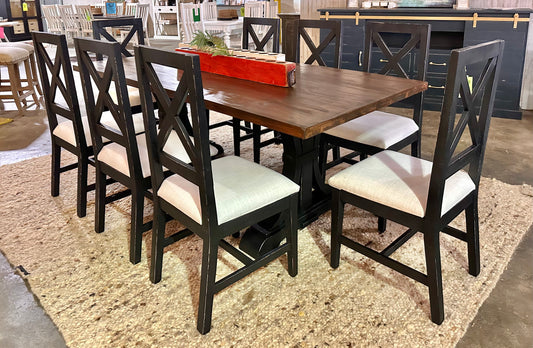 Amelia 9 piece Black Dining Table Set